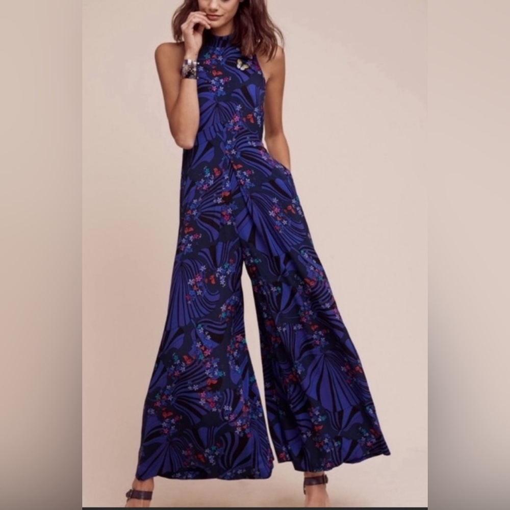 🦋Anthropologie Moulinette Soeurs Floral Wide Leg Jumpsuit 🦋 - Picture 3 of 14